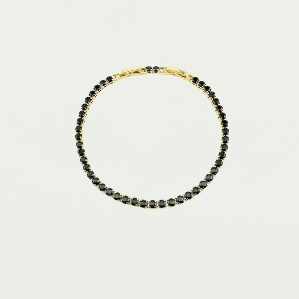 BRATARA TENNIS GOLDEN NOIR 3 MM