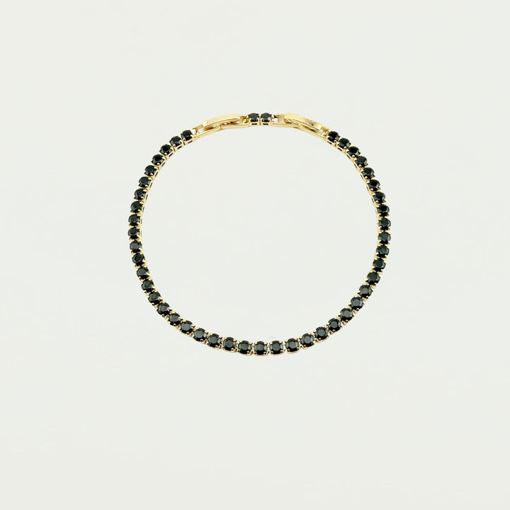 BRATARA TENNIS GOLDEN NOIR 3 MM