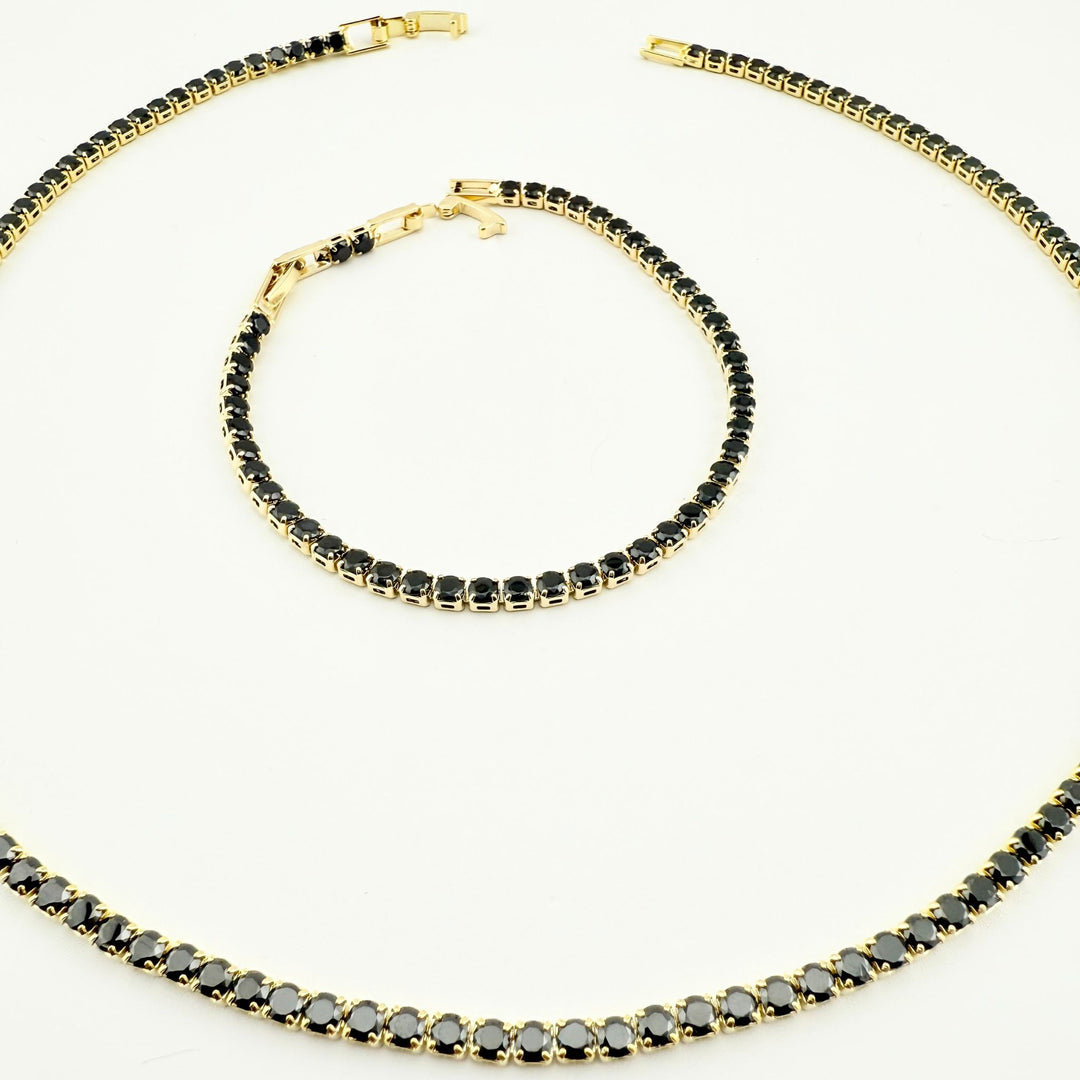 SET TENNIS GOLDEN NOIR 3 MM