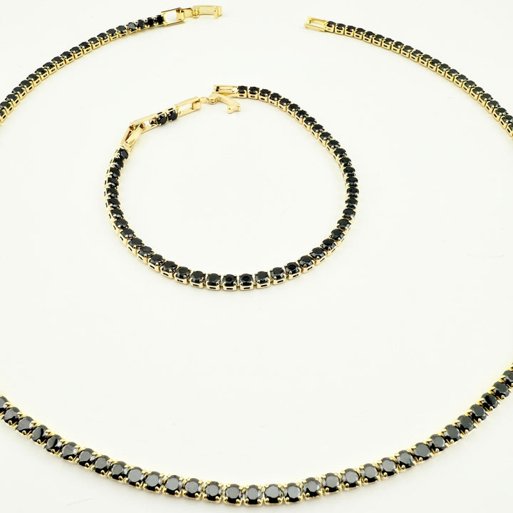 SET TENNIS GOLDEN NOIR 3 MM