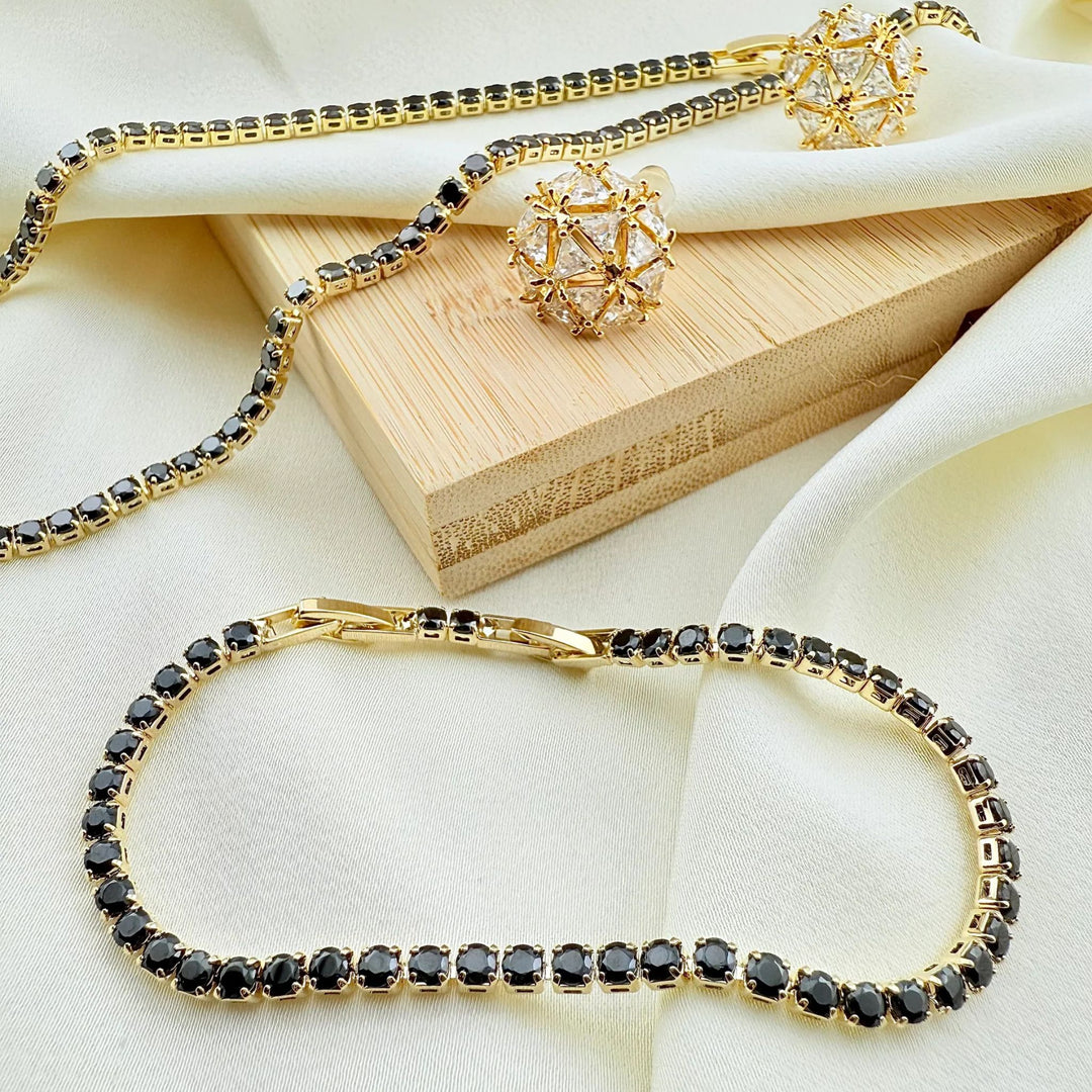 SET TENNIS GOLDEN NOIR 3 MM